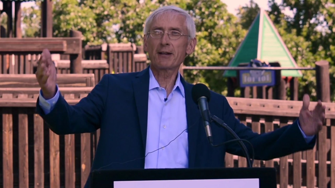 Tony Evers Announcement Speech for Governor of Wisconsin YouTube