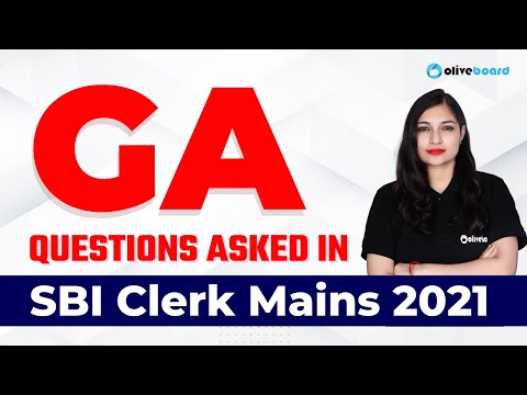 GA Questions Asked in SBI Clerk Mains 2021 | SBI Clerk Mains Previous Year  Questions |Sheetal Ma'am