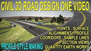 Basic Roadway Design in Civil 3D | Simply Design of Road | LEARN CIVIL 3D IN ONE VIDEO