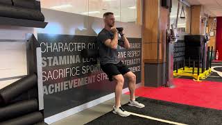 Foam Roll Wall Squat - Goblet