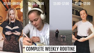 my whole life is scheduled || weekly routine (productive homeuni)