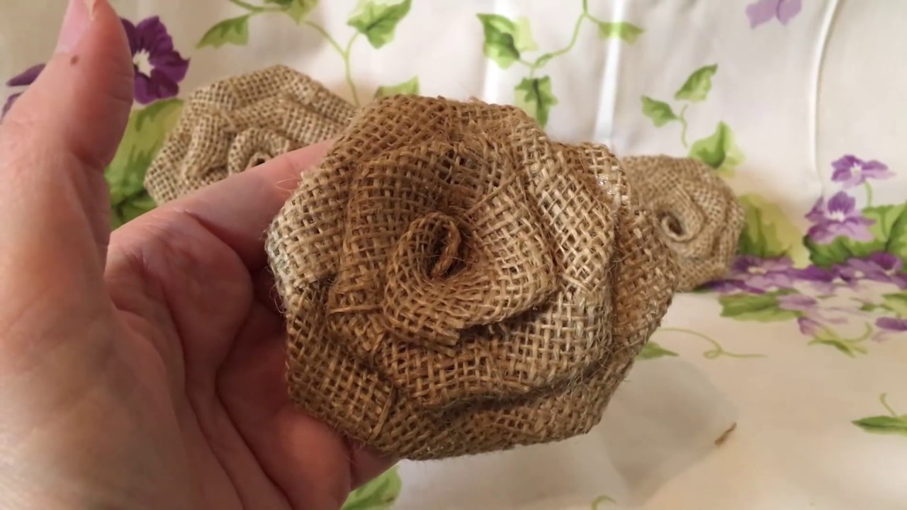 How to make a burlap rose. Create your own wedding flowers. Burlap