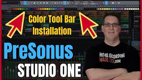 PreSonus Studio One | Adding a New Color Toolbar