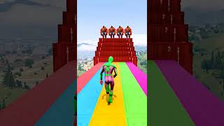 GTA 5 Epic Water Ragdolls | Spider-Man Jumps / Fails ep.19377 #shorts