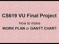 VU Final Project CS619 How to make Gantt Chart or Work Plan VU Final Project CS619 How to make Gantt Chart or Work Plan