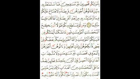 سورة النساء الآيات ( 24 ـ 26 ) ماهر المعيقلي صفحة ( 82 )