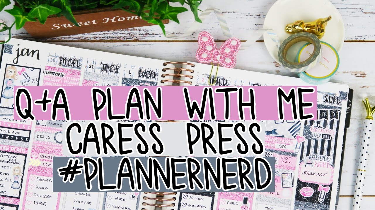 Q & A Plan With Me!!: #PlannerNerd // Caress Press - YouTube