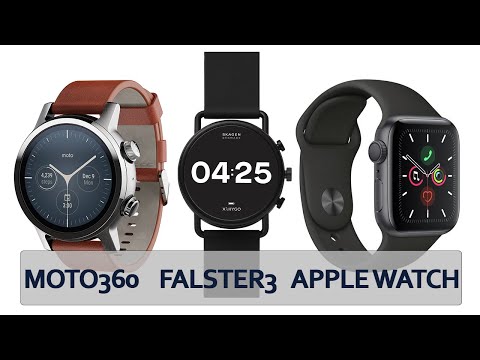 Skagen Falster 3 Vs. Moto 360 Vs. Apple Watch Series 5 - all the market leads comparison