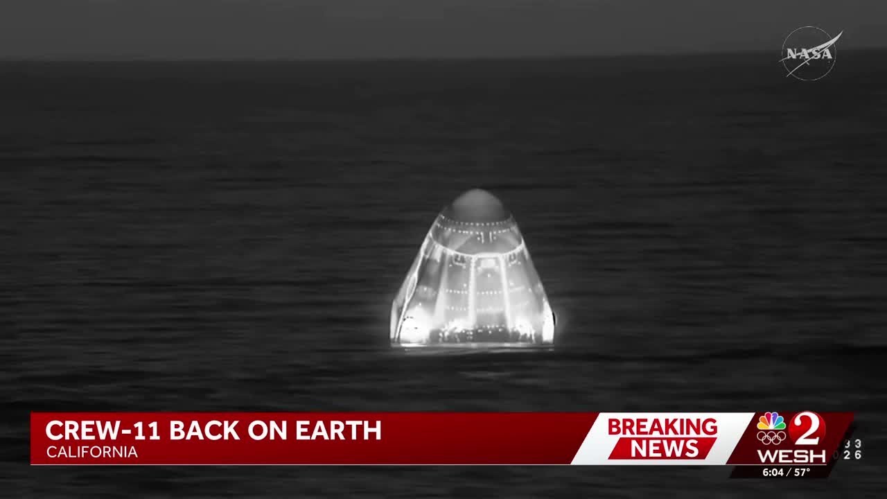 WATCH: NASA’s SpaceX Crew-11 back on Earth after ISS medical evacuation