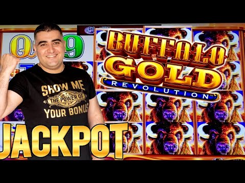 Buffalo Revolution Slot Machine HANDPAY JACKPOT | Live Slot Play At Casino | SE-3 | EP-3
