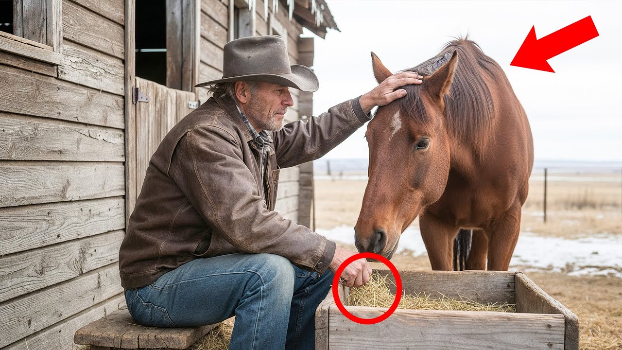 Cowboy Fed Starving Mare Daily — One Day, Four Wild Horses Appeared at His Stable