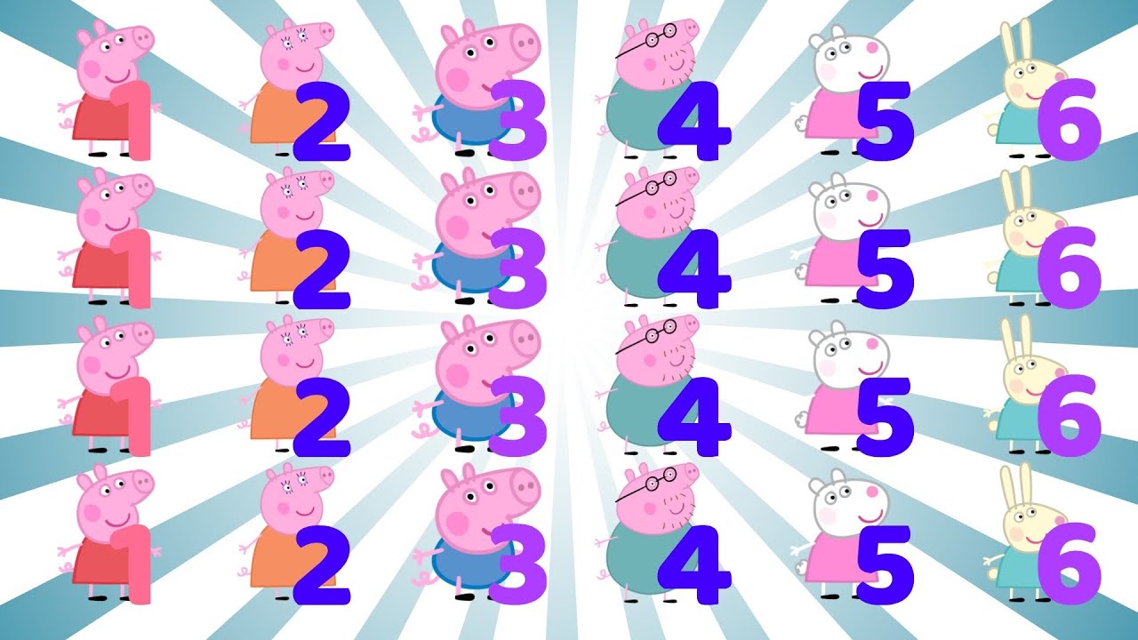 Цифры Peppa Pig + Алфавит ABC + Фонетическая песня для детей | Учимся с Peppa Pig | Весёлое обучение