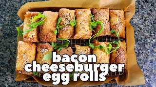 The BEST Bacon Cheeseburger Egg Rolls | CarnalDish