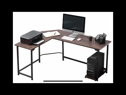 Amazon Vecelo 66” Modern L-Shape Corner desk: voiceover installation