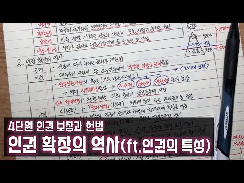 [고1 통합사회] 【14】 인권 확장의 역사(ft.인권의 특징)(4단원 인권보장과 헌법) ㅣ 통합사회 강의 ㅣ 통합사회 노트필기 ㅣ 통합사회 공부방법