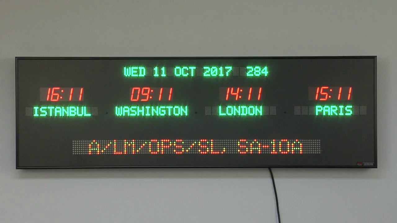 BRG Precision Product's 6789D-R18G - 4 Zone, Programmable Time Zone Clock Display