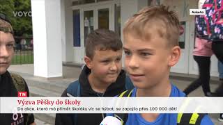 Pěšky do školy 20.9.2023 - reportáž od ZŠ Jílovská.