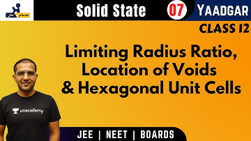 Solid State | Limiting Radius Ratio | Location of Voids | Hexagonal Unit Cells | Yaadgar | Amit Sir