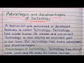 Advantages and disadvantages of technology  20 advantages and disadvantages of technology