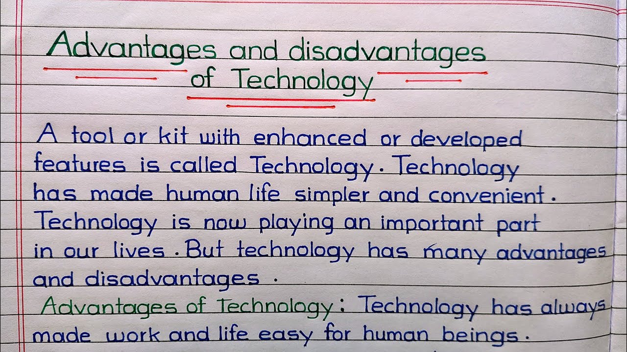 technology essay advantages and disadvantages