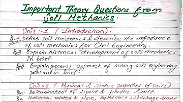 Important Theory Questions from Soil Mechanics | Prashant YT | 5th Sem | TU,PU,KU,PoU | BE Civil |