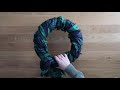 DIY Winter Scarf Wreath - How to make a Simple Scarf Wreath