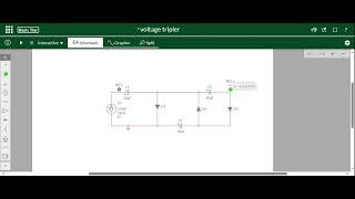 Voltage Tripler Simulation ( Multisim)