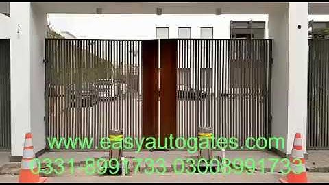 Automatic Swing Gate And Bollards Installation For Special Security
