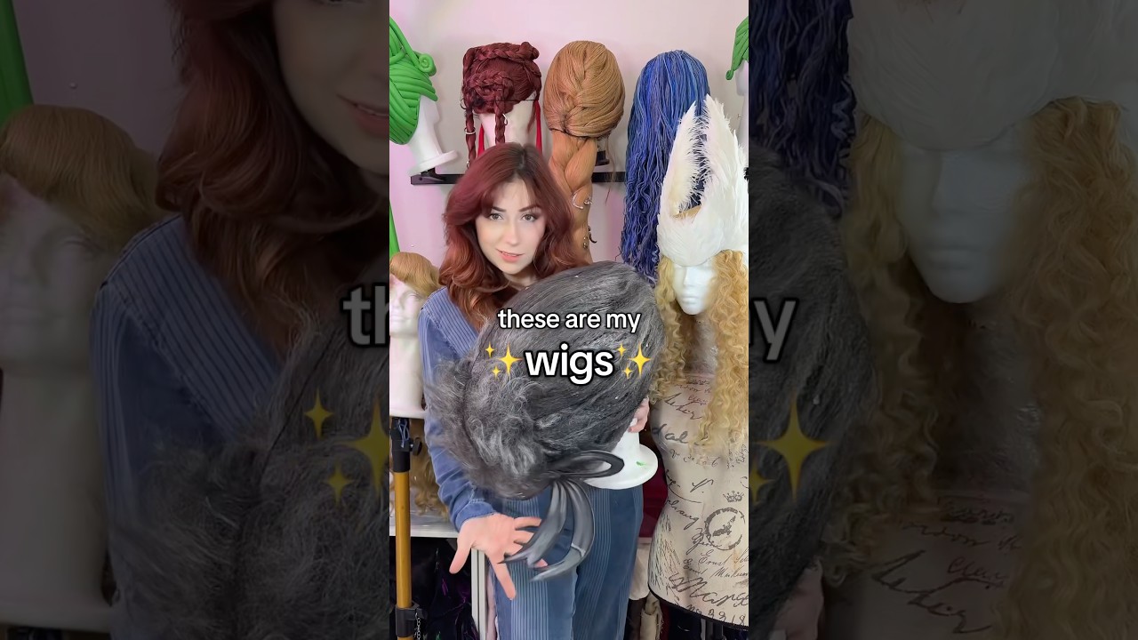 just a glimpse into a cosplayers wig closet 💇‍♀️ #cosplay #cosplayer #wigs #trending