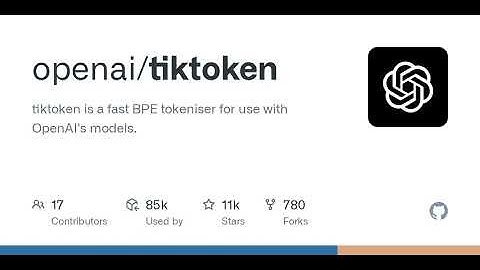 GitHub - openai/tiktoken: tiktoken is a fast BPE tokeniser for use with OpenAI