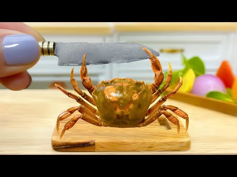 Delicious Miniature Chilli Crab Recipe 🦀 Tasty Tiny Singapore Chili Crab Tutorial | ASMR Yummy Mini