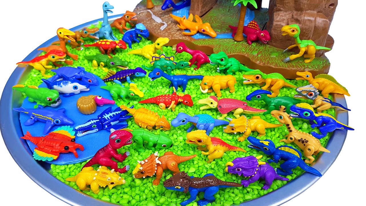 Learn Dinosaurs Names With Diy Dinosaurs Island Toy Playset, Dinosaurs Sand  Play - Youtube
