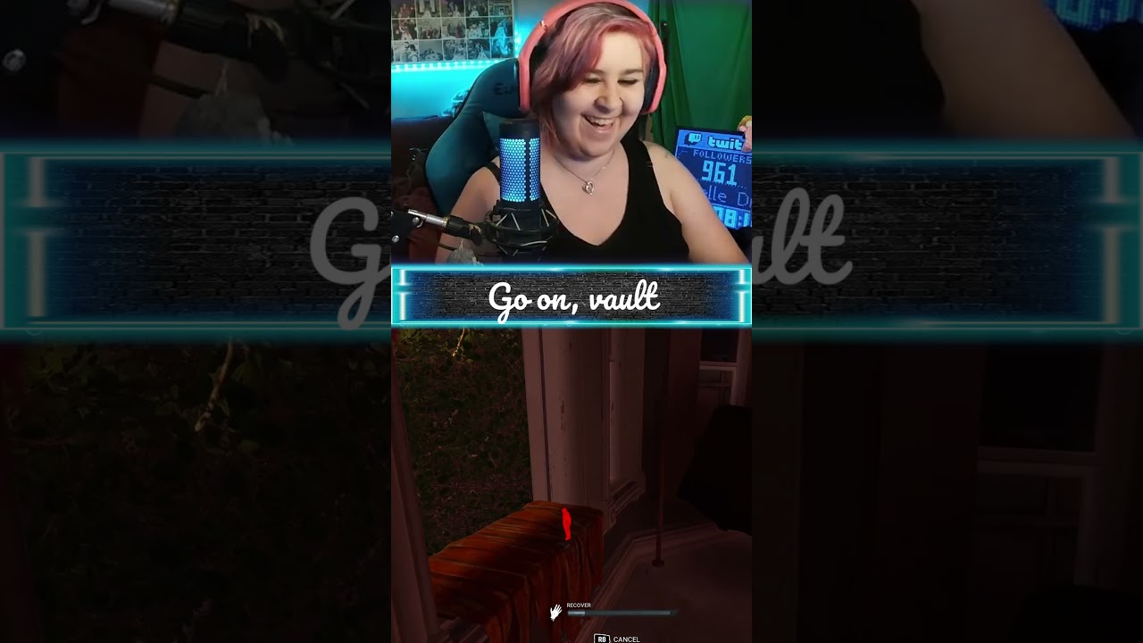 Go on, vault 😂 -  #twitch #gamergirl #deadbydaylight #silly #funny #clips #shorts