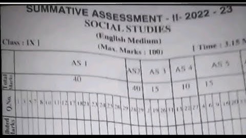 9th class SA2 Social Studies Exam Question paper 📜 100% Real 🥳