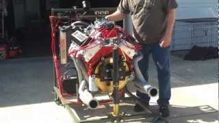 Engine test stand plans completed! Finished up the test stand and put my rebuilt big block Chevy on it! The stand worked great!