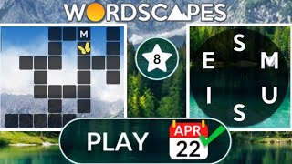 WORDSCAPES Daily Puzzle April 22, 2022 - Answer  (iOS - Android)