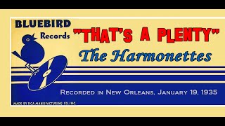 "That's A Plenty" The Harmonettes 1935