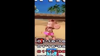 MeeMee Claps While Shaking Her Butt Slowly by Rotating Her Hips for 1 Minute (Super Monkey Ball)