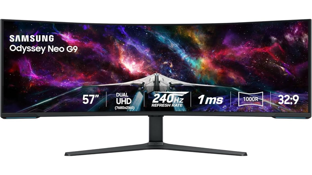Review: Samsung Odyssey Neo G9 57” Dual 4K UHD Curved Gaming Monitor | 240Hz, Mini-LED, HDR1000