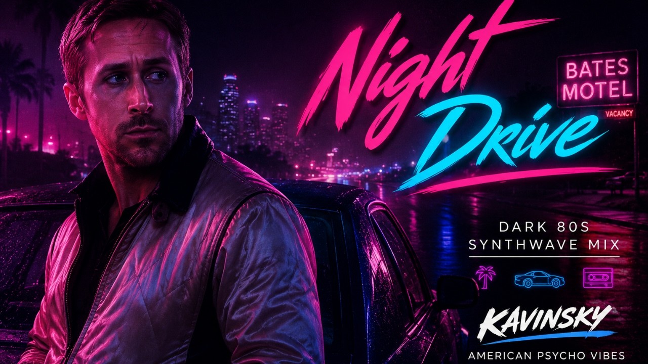 𝗗𝗔𝗥𝗞 𝟴𝟬𝗦 𝗡𝗜𝗚𝗛𝗧 𝗗𝗥𝗜𝗩𝗘 // Ryan Gosling | Kavinsky & American Psycho Vibes