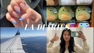 LA diaries: getting my nails + hair done, flying back home &amp; squishmallows