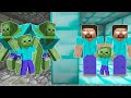 MUTANT ZOMBİ ODASI VS HEROBRİNE ODASI 😱 - Minecraft