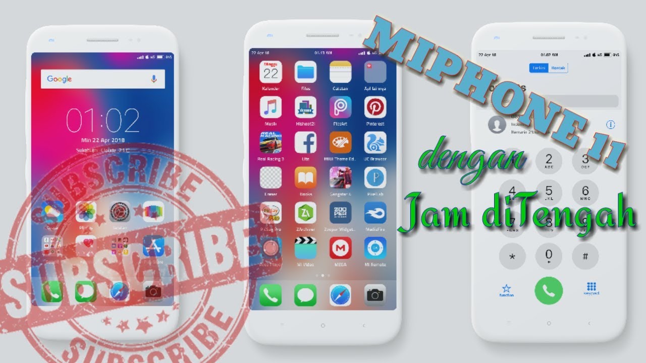 Miphone Mtz Jam Ditengah Tema Xiaomi Keren