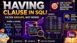 Master SQL HAVING Clause 🔥 | MySQL Practice + LeetCode Interview Questions #sql #leetcode #dbms
