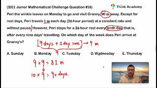JMC 2011 Question 18 Solution