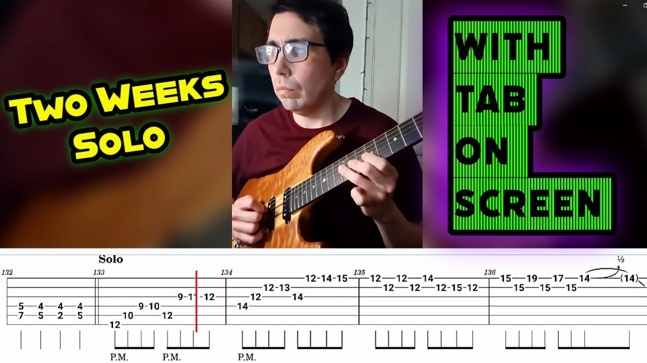 All That Remains – Two Weeks - Raw One-Take Guitar Solo + Tab On Screen