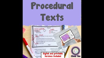 Reading Comprehension Passages - Procedural Texts