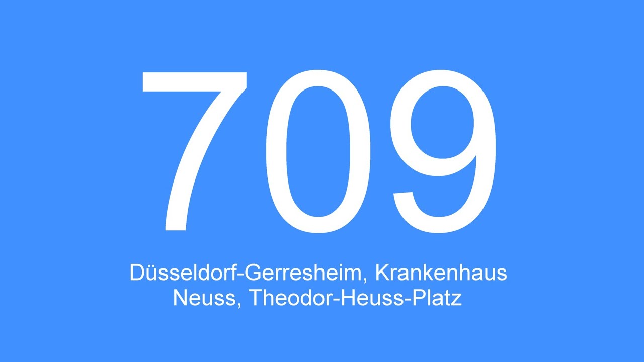 [Видео] Трамвайная линия 709 | Дюссельдорф-Герресхайм, Больница - Нойс, Теодор-Хойсс-Платц | 2021