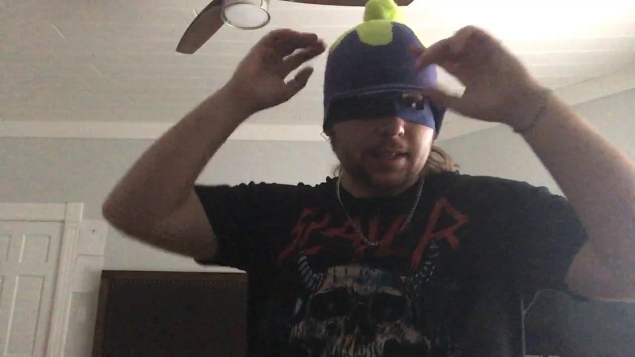 Masked Rainbow chug number five green bang energy drink