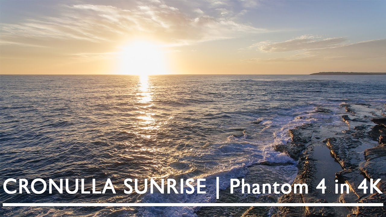 Waves and Sunrise in Cronulla Sydney, shot on drone in 4K Ultra HD